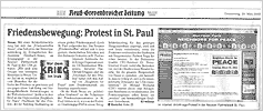 &quot;Friedensbewegung: Protest in St. Paul" from Neuß-Grevenbroicher Zeitung